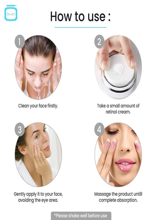OMIC 2% Retinol Cream - Brightening Cream for Dark Spots - 30g / 1.6 oz - Moisturizing Beauty Cream for All Skin Types - Polishes Dull Skin & Restores Radiance - Image 5